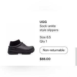 UGG rubber ankle sock clogs